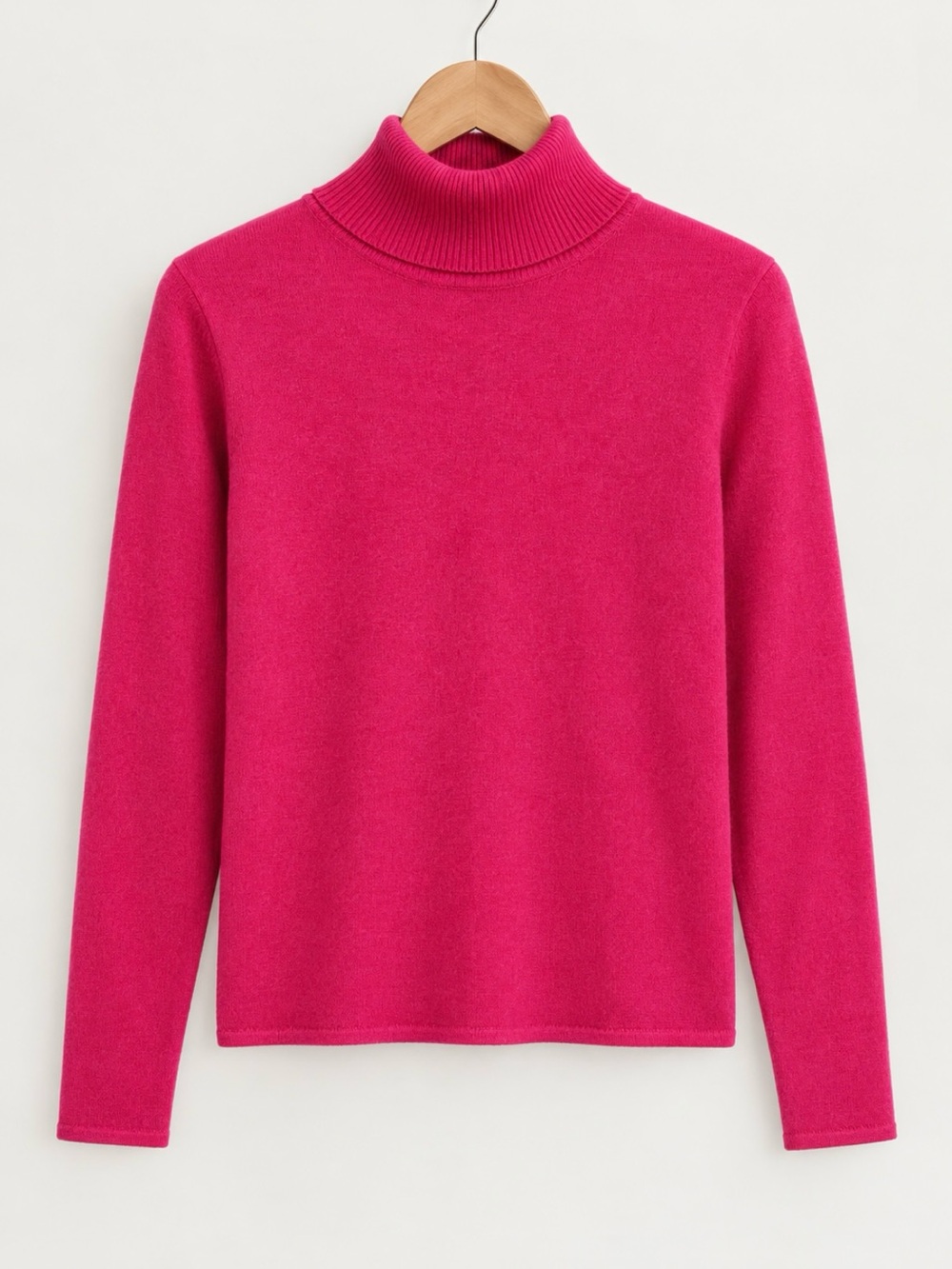 Lord & Taylor Pink Cashmere Turtleneck Sweater Size M Barbiecore Maximalist Soft